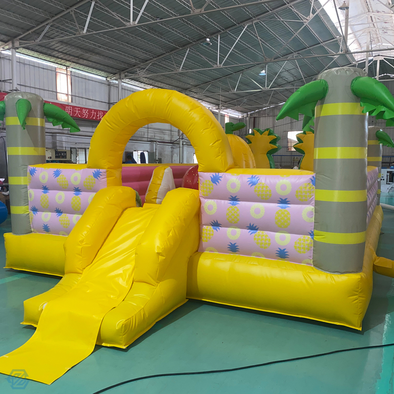 Castillo inflable de la despedida del parque de atracciones del patio del tema de la fruta para los niños