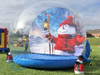 Cabina de fotos inflable con globo de nieve para decoración de eventos navideños