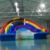 Parque de atracciones inflable grande del parque acuático del tobogán del arco iris para comercial