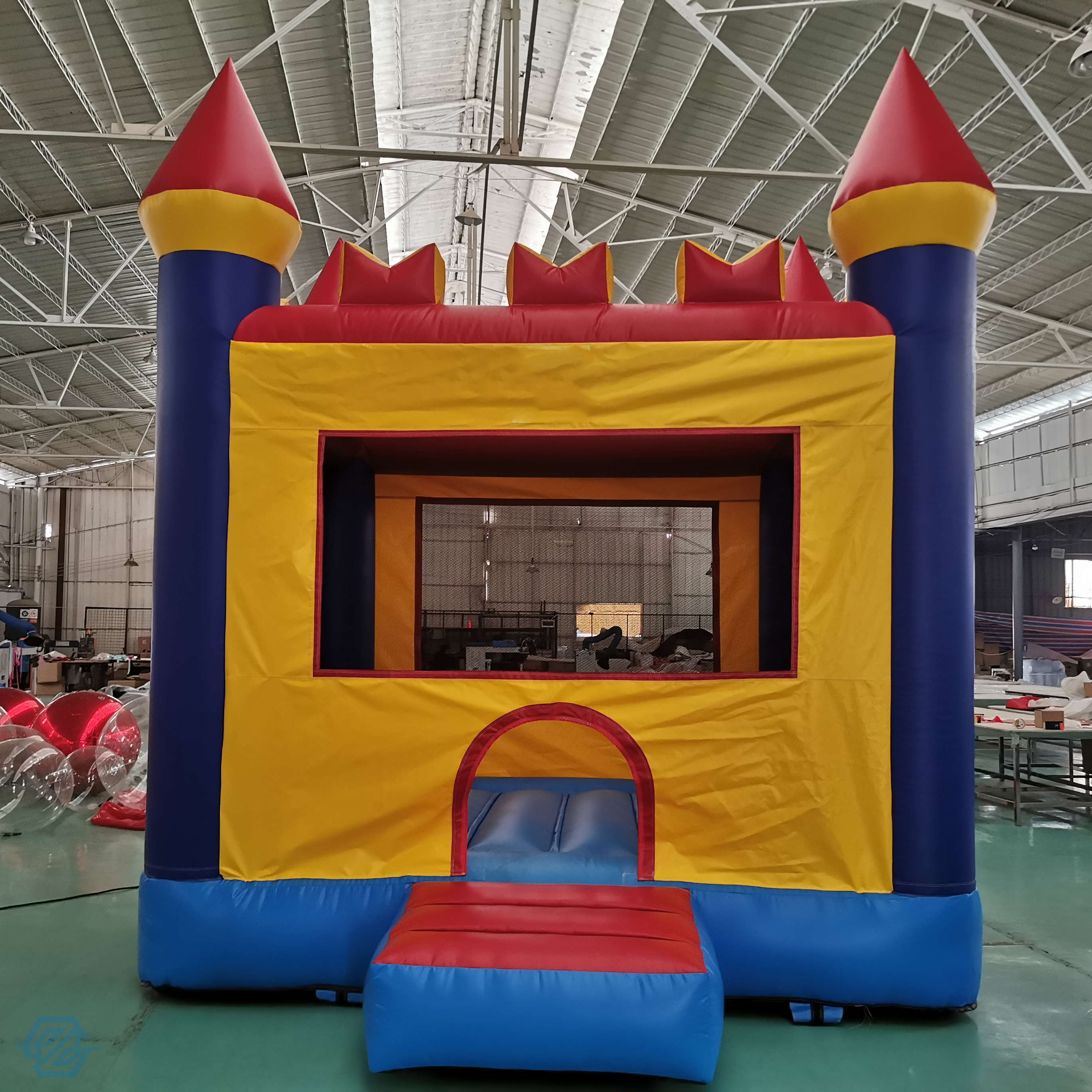 Castillo inflable de 4x4m, casa de salto animosa para patio trasero