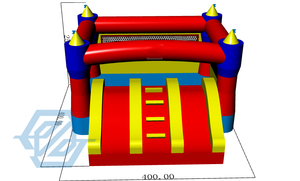 Combo de diapositiva de salto inflable del castillo animoso de la casa de la despedida