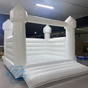 Castillo Hinchable Inflable Casa de Despedida de Boda Blanca para Fiesta